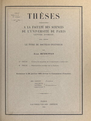 cover image of Étude d'un éclateur de 50 kilovolts à faible self